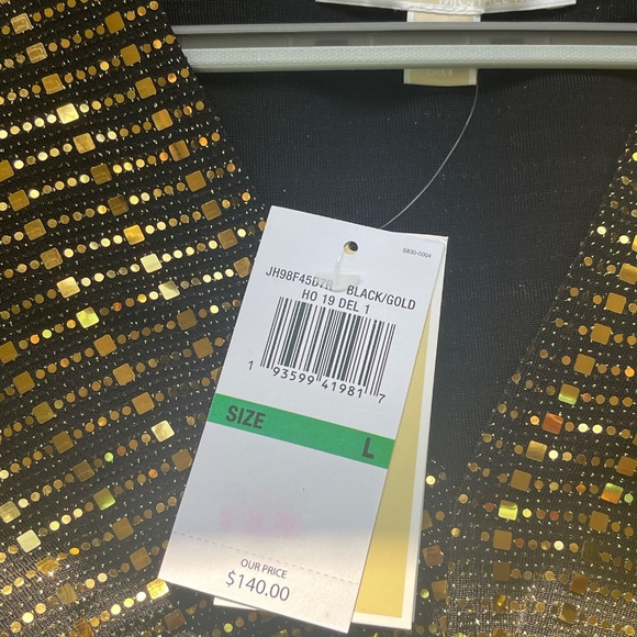 Michael Kors | Black / Gold Mini-Dress (L) - Picture 7 of 8